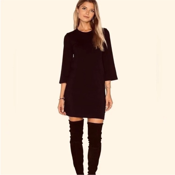 Monrow Dress Crew Neck 3/4 Sleeve T-Shirt - Picture 1 of 9
